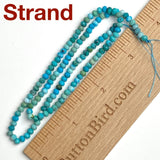 Turquoise Beads, Small Faceted, Hubei, Blue-Green, 3mm x 4mm Rondelle, 15" Strand # L093