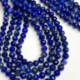 Lapis Lazuli Faceted Tiny Beads, 4mm Round,Strand of 90,  # L-468