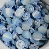 Vintage Pearl Shell Pastel Blue Glow, 9/16" Self Shank 14mm Iridescent Pack of 12 Buttons $7.00  #VB-26
