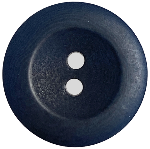 Re-Stocked, Dark Navy Blue 1" Corozo Raised Rim 2-Hole Button 26mm  #SK-468