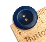Re-Stocked, Dark Navy Blue 1" Corozo Raised Rim 2-Hole Button 26mm  #468