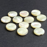 Vintage Pearl Pastel Ivory-White Glow, 1/2" Real Shell 13mm, Self-Shank Pack of 12  #VB-27