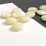 Vintage Pearl Pastel Ivory-White Glow, 1/2" Real Shell 13mm, Self-Shank Pack of 12  #VB-27