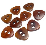 Brown Rounded Big-Eye Triangle Button Natural Corozo/Tagua 7/8"  # SK-432