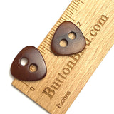 Brown Rounded Big-Eye Triangle Button Natural Corozo/Tagua 7/8"  # SK-432