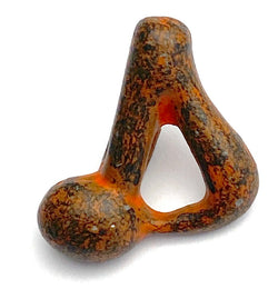 Running Low, Music Note Button, Antique Rusty Brass Metal, Shank Back, 11/16". # SWC-75