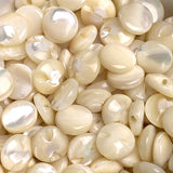 Vintage Pearl Pastel Ivory-White Glow, 1/2" Real Shell 13mm, Self-Shank Pack of 12  #VB-27