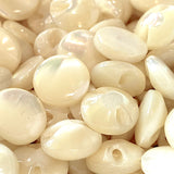 Vintage Pearl Pastel Ivory-White Glow, 1/2" Real Shell 13mm, Self-Shank Pack of 12  #VB-27