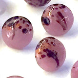 SALE, Pack of 3, Muted Purple Vintage Artisan Glass Speckles from Japan, 3/8" #GL-380