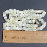 Vintage STRAND of 144 White Pearl Star Buttons MOP From Japan, 7/16"  #VB-28