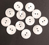 Off-White Ivory River Shell 11/16" Iridescent 2-hole, 18mm, Per Button, #SK-1795
