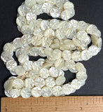 Vintage STRAND of 144 White Pearl Star Buttons MOP From Japan, 7/16"  #VB-28