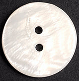 Off-White Ivory River Shell 11/16" Iridescent 2-hole, 18mm, Per Button, #SK-1795
