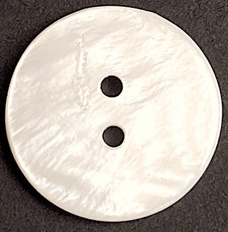Off-White Ivory River Shell 11/16" Iridescent 2-hole, 18mm, Per Button, #SK-1795