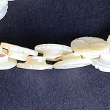 Vintage STRAND of 144 White Pearl Star Buttons MOP From Japan, 7/16"  #VB-28