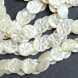 Vintage STRAND of 144 White Pearl Star Buttons MOP From Japan, 7/16"  #VB-28