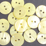 Pastel Yellow River Shell 11/16" Iridescent 2-hole, 18mm, Per Button, #SK-1796