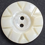 CAREFUL, STYLE CHANGE or THEIR ERROR ??  Bulk Deal, 72 Vintage Shell Buttons 3/4" Six Carved V's 19mm, Natural Off-White,  #VB-30