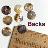 Moonrise Shiny Mother of Pearl Iridescent Shell 5/8" 2-hole Button, Pack of 20  #KB-963-20