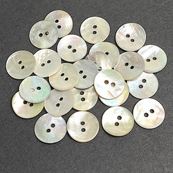 Bulk Deal 100/Pk. Moonrise Shiny Mother of Pearl Iridescent Shell 5/8" 2-hole Button, Pack of 100  #KB-963-100