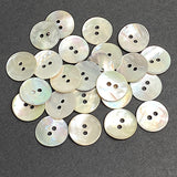 Moonrise Shiny Mother of Pearl Iridescent Shell 5/8" 2-hole Button, Pack of 20  #KB-963-20