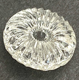 Sunflower Fountain Clear Vintage Glass 9/16" Self-Shank Button, 14mm, Pack of 8 #OT-138
