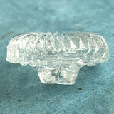 Sunflower Fountain Clear Vintage Glass 9/16" Self-Shank Button, 14mm, Pack of 8 #OT-138