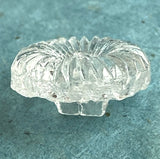 Sunflower Fountain Clear Vintage Glass 9/16" Self-Shank Button, 14mm, Pack of 8 #OT-138