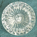 Sunflower Fountain Clear Vintage Glass 9/16" Self-Shank Button, 14mm, Pack of 8 #OT-138