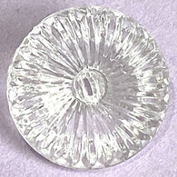 Sunflower Fountain Clear Vintage Glass 9/16" Self-Shank Button, 14mm, Pack of 8 #OT-138