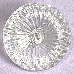 Sunflower Fountain Clear Vintage Glass 9/16" Self-Shank Button, 14mm, Pack of 8 #OT-138