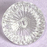Sunflower Fountain Clear Vintage Glass 9/16" Self-Shank Button, 14mm, Pack of 8 #OT-138