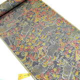 SALE, Oshima Dream Misty Gardens Ikat with Black, Vintage Japanese Kimono Silk By the Yard  #227