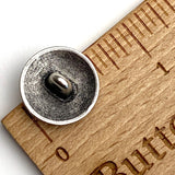 Strolling Moose Button, 5/8" Silver Metal Shank Back 16mm #FJ-28