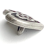 Sale, Celtic Heart Button, 5/8" Silver Metal Shank Back 16mm #FJ-29