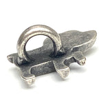 Tiny Dog Button, 1/2" / 12mm  Silver Metal Shank Back, #FJ-30