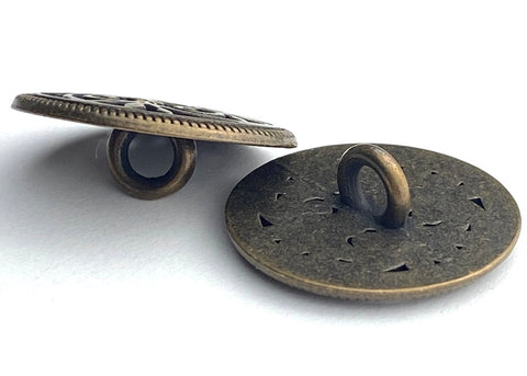 Genuine Vintage Military Round Brass Type Button Backing Plates 2 Pairs Genuine Vintage Military Round Brass Type Button Backing Plates 2 Pairs