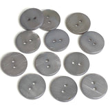 Gray 2-Hole River Shell 5/8" Button, Pack of 12  #SK-1790-Medium Gray