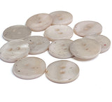 Light Gray-Taupe River Shell 5/8" 2-hole Button, Pack of 12  #SK-1788-Light Gray-Taupe