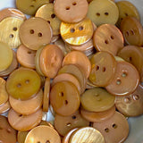 Many Browns, 5/8" River Shell 2-hole Button, Pack of 38  #SK-1786-38