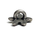40¢ EACH, Tiny Starfish Button, 3/8" / 11mm  Silver Metal Shank Back, #FJ-37