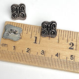 Running Low, Tiny Pewter Butterfly Button, 1/2" /12mm Shank Back #FJ-38
