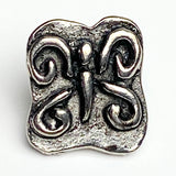 Running Low, Tiny Pewter Butterfly Button, 1/2" /12mm Shank Back #FJ-38