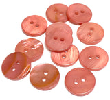 Dusty Rose-Red River Shell 5/8" 2-hole Button, Pack of 12   #SK-1784-526