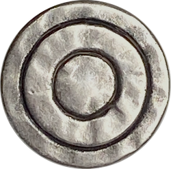Ancient Mystic Rings Antique Silver 3/4" Shank Back Metal Button 19mm  #FJ-39