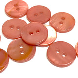 Dusty Rose-Red River Shell 5/8" 2-hole Button, Pack of 12   #SK-1784-526