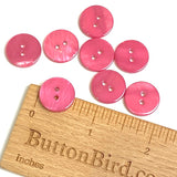 Re-Stocked, Bright Pink River Shell 5/8" 2-hole Button, Pack of 8   #SK-1781