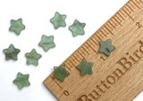 Re-Stocked Green Star Tiny Aventurine  Beads, 3/8" Strand of 65+ Beads, #LP-114
