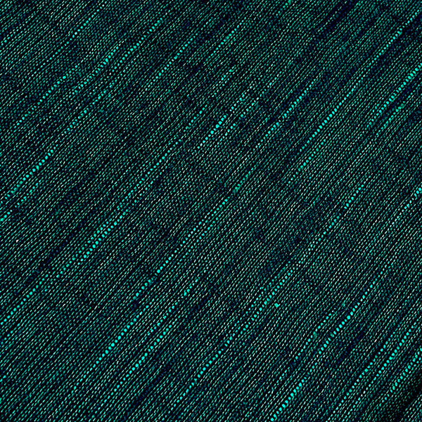 REMNANT 1.75 Yard, Dark Emerald / Black / Green Slubby WASHED Soft Rustic Cotton  #CHL-440