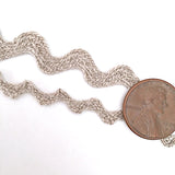 Flax Natural Linen Ric-Rac by the yard, 1/4" or 1/2"